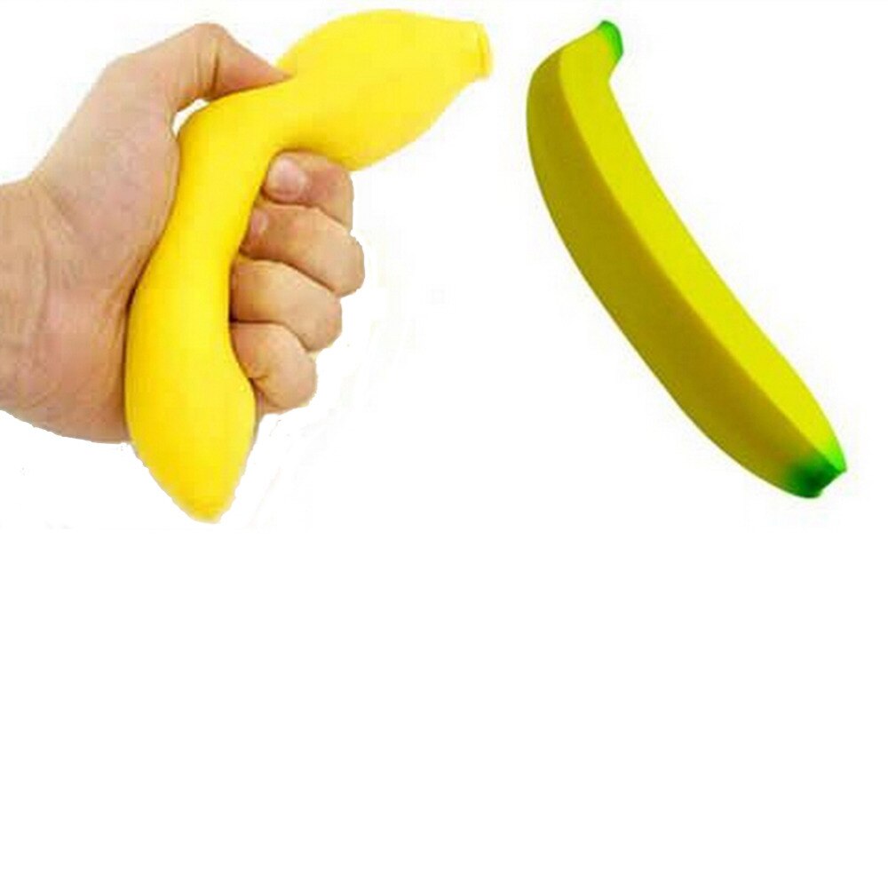 Grappige anti-stressbal speelgoed knijp bananenbal stress druk verlichting ontspannen nieuwigheid leuk geek gadget ventilatie handgrepen