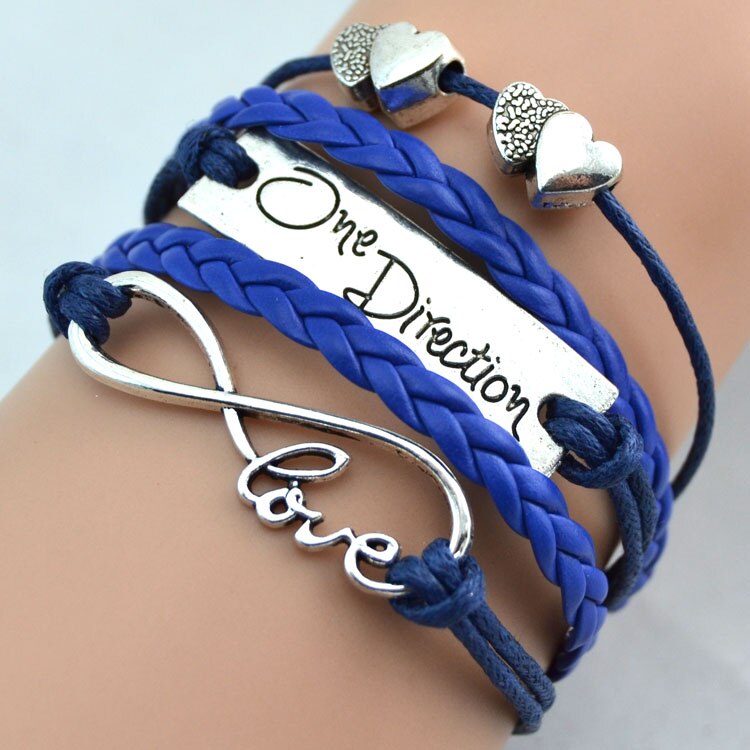 jewelry Chain Girls Heart Charm one direction Bracelets For Women