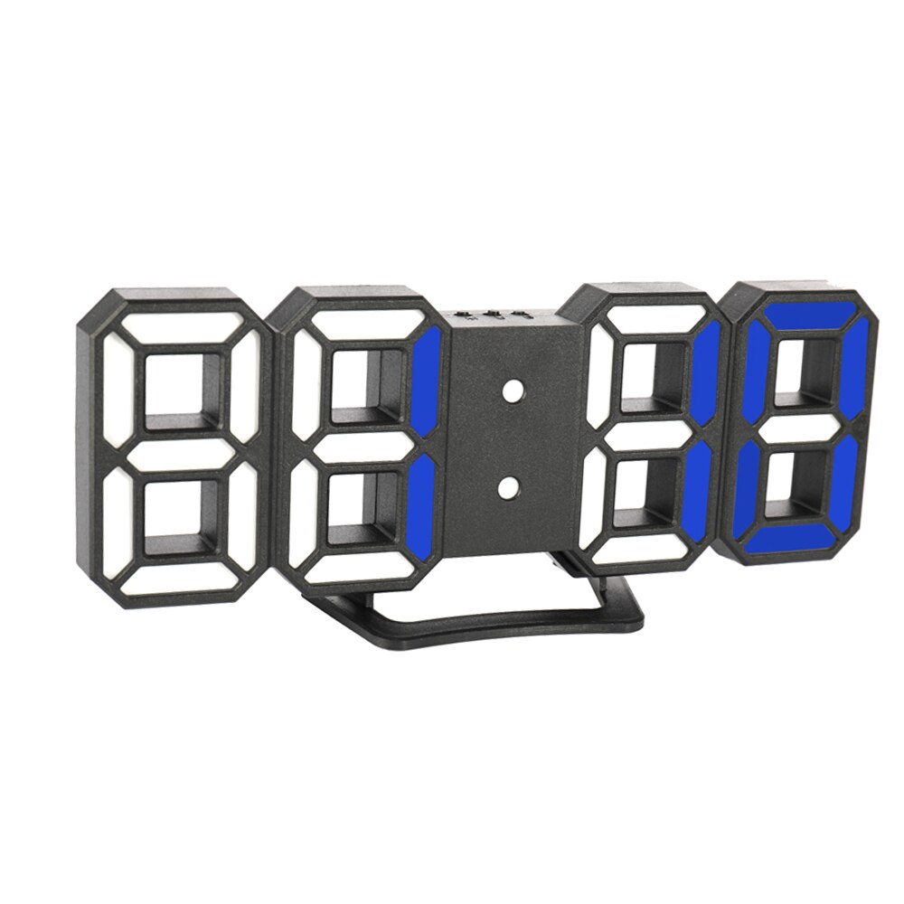 3D LED Digital Clock with Night Mode Adjust the Brightness Electronic Table Clock Alarm Clock Wall Glowing Hanging Clocks: 5