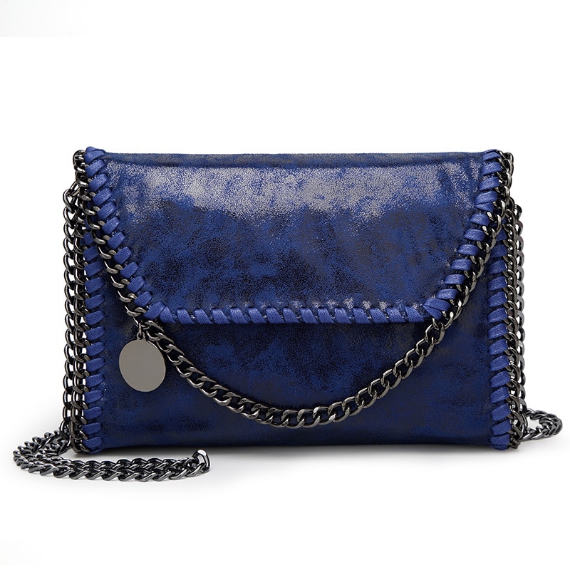 neue frauen Taschen lässig Schulter Bote Tasche Kette Tasche Kleine frauen Kupplung Platz Tasche frauen handtaschen und geldbörsen taschen: Blau