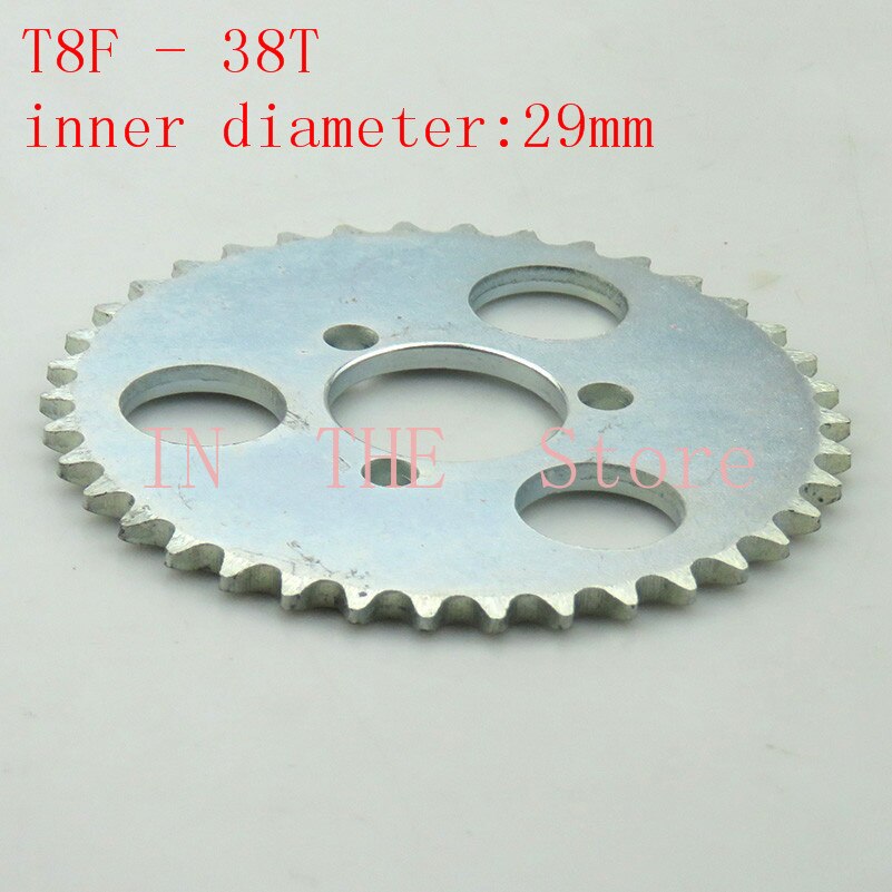 T8F-38T Rear Sprocket 29mm Silver 38 Tooth For 43cc 49cc Minimoto Moped Scooters 2 Stroke Engine Pocket Bike Mini Quad ATV