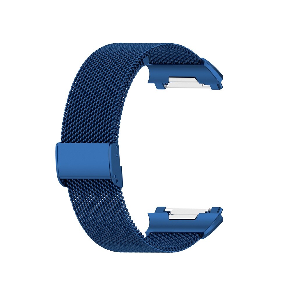 Bransoletka dla Fitbit ionic opaska z inteligentnym zegarkiem pasek dla Fitbit ionic paski metalowe ze stali nierdzewnej wymiana opaska sportowa na nadgarstek: Niebieski / S