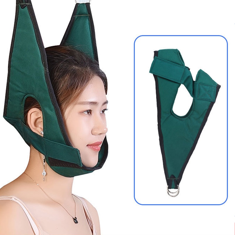 1Pcs Opknoping Cervicale Tractie Apparaat Zachte Hals Stretching Riem Pijnbestrijding Metalen Beugel Chiropractie Nek Tractie Kussen