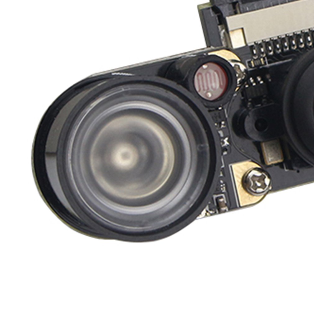 For Raspberry Pi 4 Model B/3B+/3B/2B 5 megapixel fisheye wide-angle night vision camera + light sensor 130 degrees