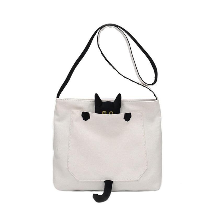 Vrouwen eenvoudige grote capaciteit canvas tas vintage rits flap tas canvas reistas vrouwen messenger crossbody tassen bolsos: Wit