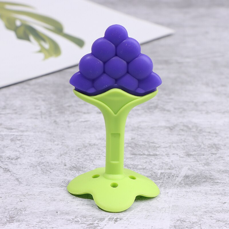 2Pcs Baby Bijtring Veiligheid Siliconen Fruit Stereo Bijtringen Voor Baby Infant Kids Kauwen Tand Speelgoed: B