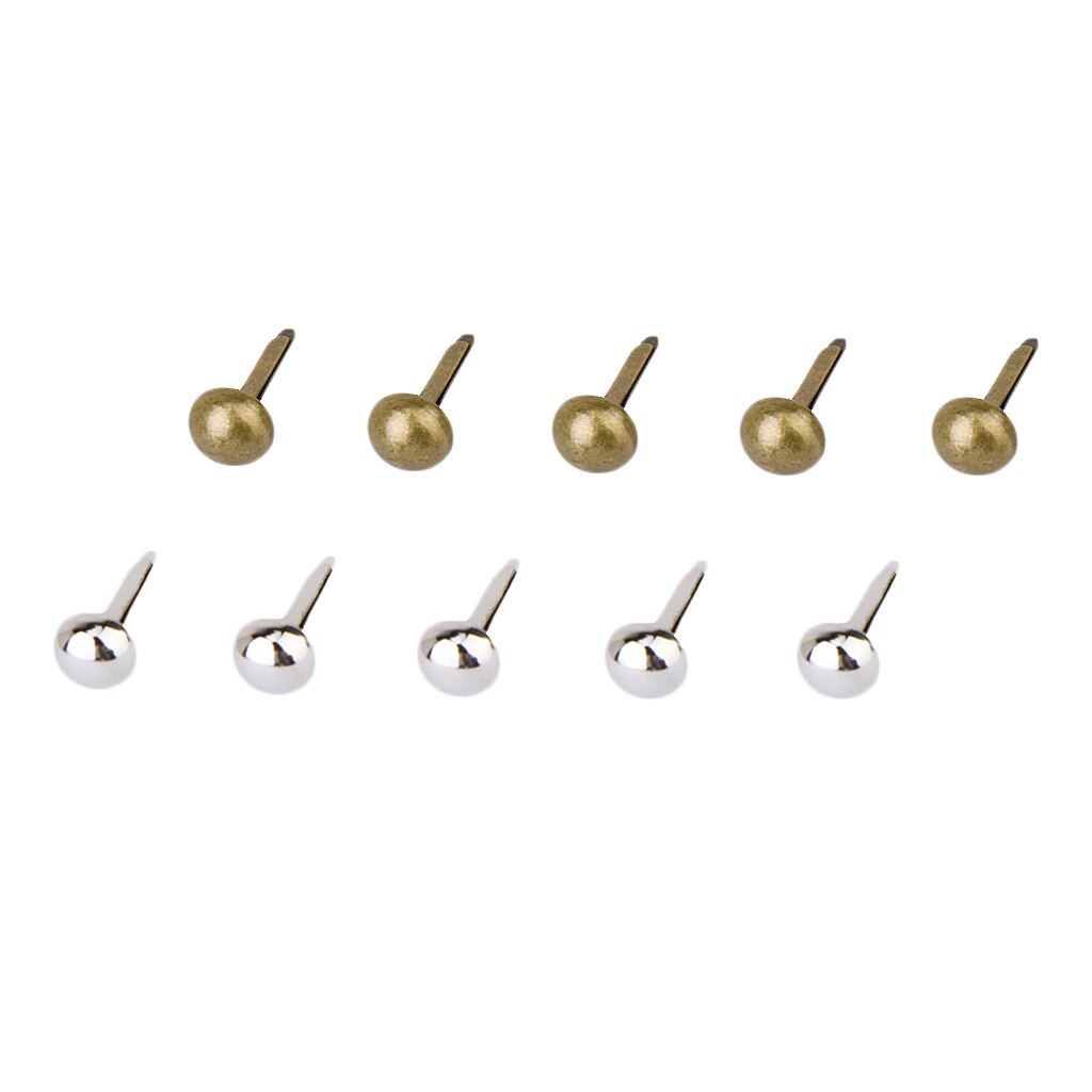 200 Pcs Ronde Metalen Brads Voor Scrapbooking Brads Klinknagels Plakboek Versiering 6x10mm