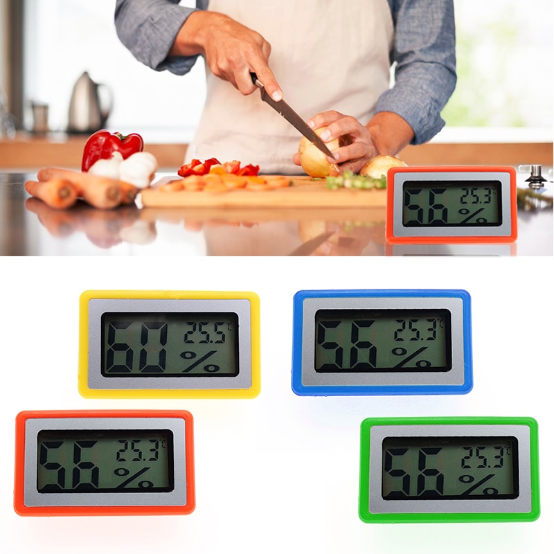 Mini digitale lcd binnentemperatuursensor vochtigheidsmeter sensor keuken koelkast thermometer hygrometer draagbare meter #1