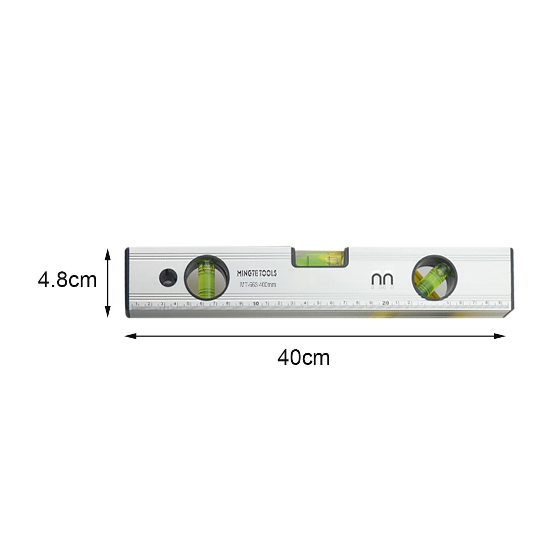 Hoge Precisie Waterpas Magnetische Hoge Lager Heerser Meetinstrument Horizontale Regel Mini Waterpas Balans Heerser: Bruin