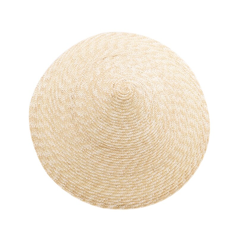 Large Brim Conical Natural Color Bamboo Rain Straw Sun Hat Female Women Funny Cylindrical Steeple-Crown Cap: Default Title