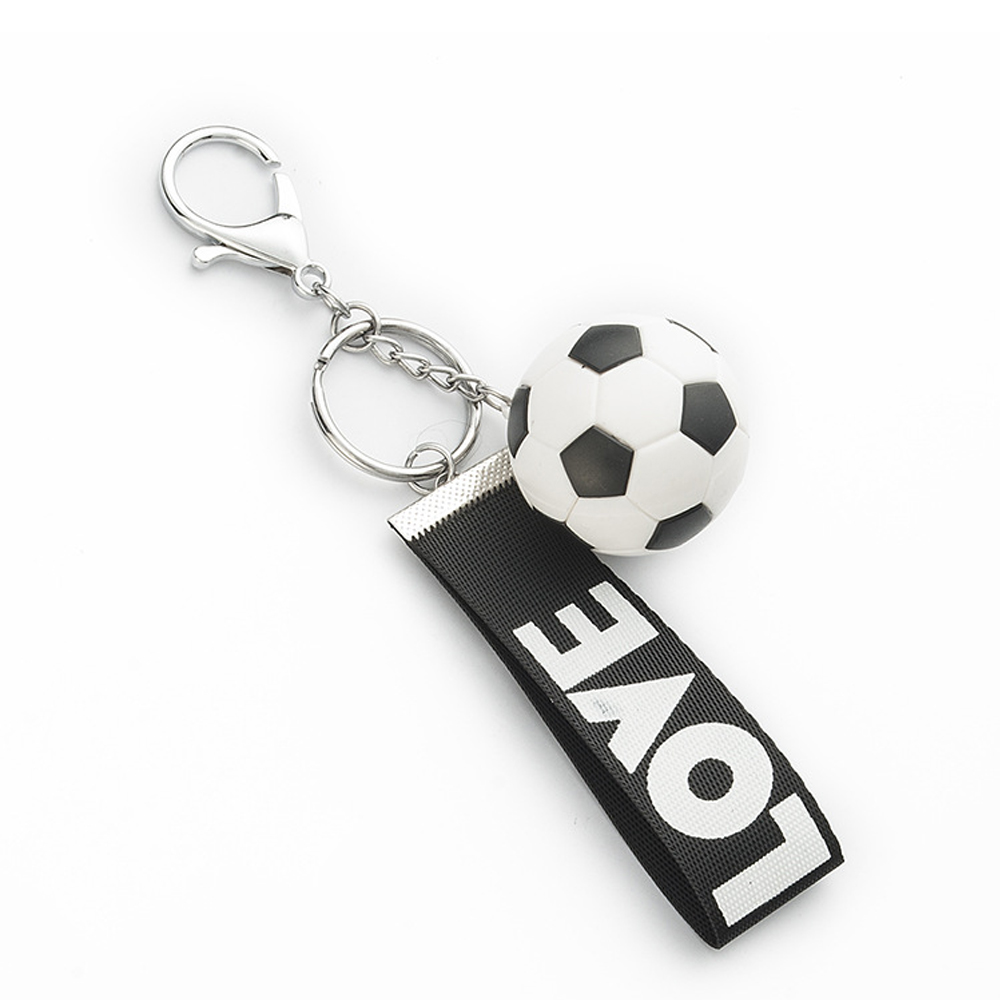 Catene di Corda di Nylon di Calcio di gioco del Calcio di vendita calda di Amore del Supporto Del KeyChain Per Le Donne Degli Uomini Calcio Attrezzature varie Ventole regali Souvenir: black