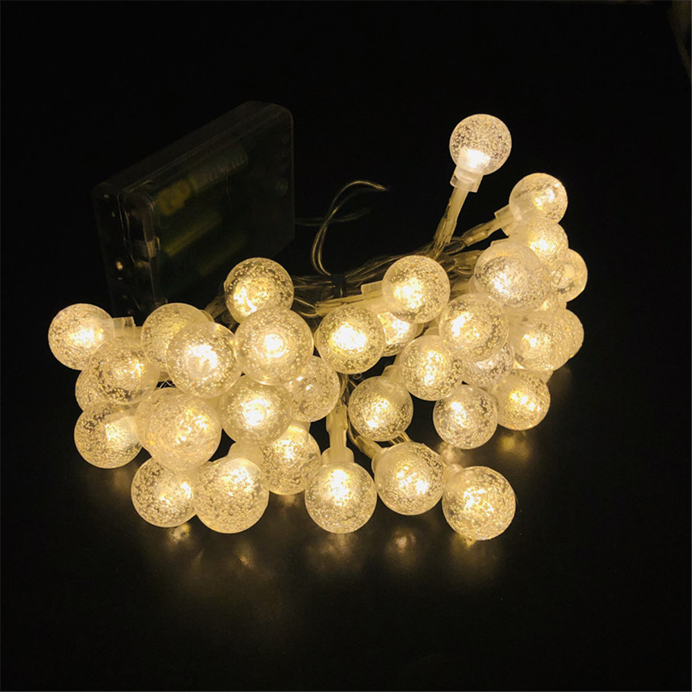 Guirnalda de luces LED de 3/6/10M para decoración, guirnalda de luces blancas cálidas para , Navidad, boda, funciona con pilas AA