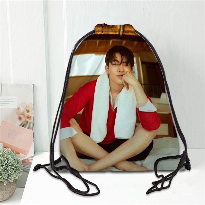 Nam Joo Hyuk Drawstring Backpack Women Men Causal Travel Bags Softback Storage Bags Ladies Shopping Bags 20201102: 6 / 30x45 cm