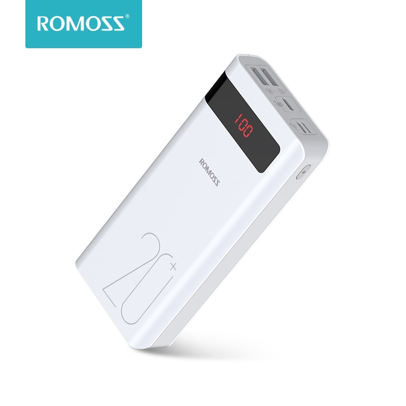 ROMOSS Sense6PS + batterie d'alimentation 20000mAh USB Type C PD Charge rapide Powerbank Charge rapide 3.0 batterie externe pour Xiaomi iPhone