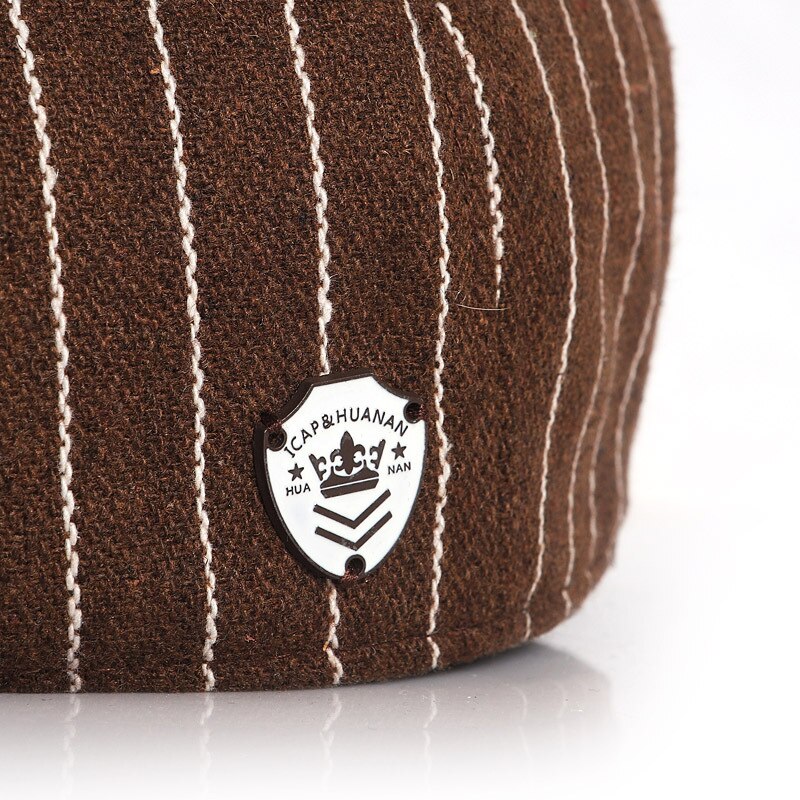 Winter Lente Warm Baby Hoed Kids Jongens Gestreepte Baret Hoed Jongen Vintage Krantenjongen Kinderen Hoeden Baby Kids Accessoires 1 pc