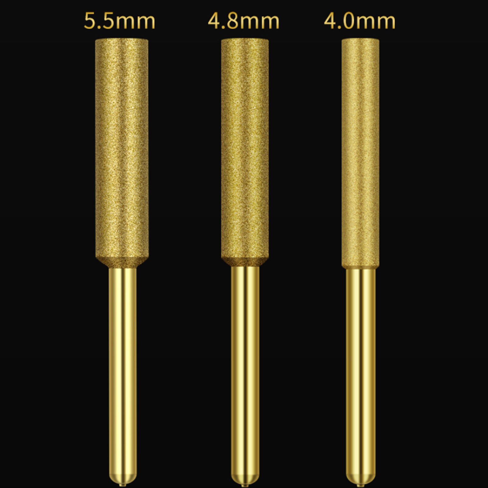 8Pcs Electric Chainsaw File Chainsaw Bits Titanium Plated Diamond Sharpener High Hardness Electric Chainsaw File 4mm/4.8mm/5.5mm: 5.5mm