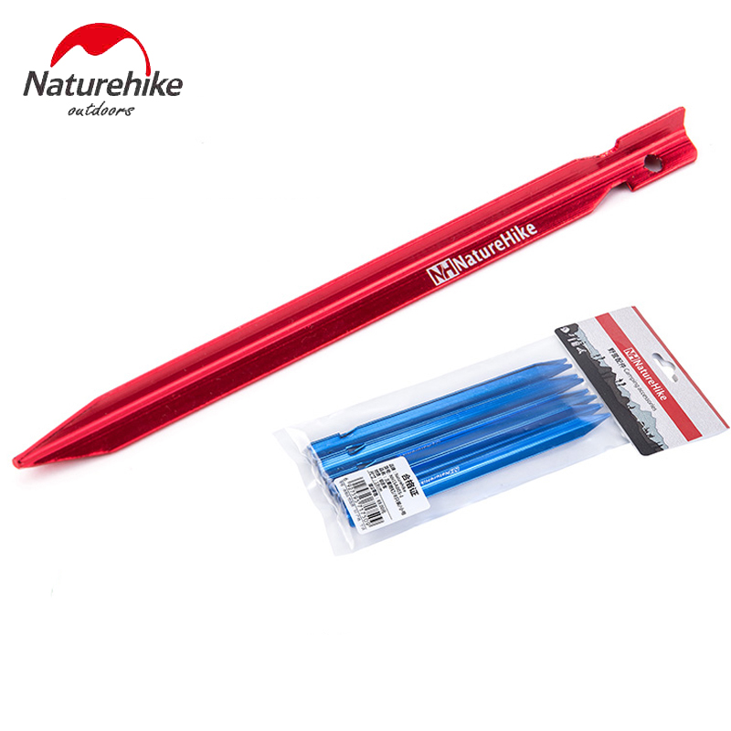 Naturehike tält stakes pinnar 18cm aluminiumlegering tält spikar för utomhus camping pack  of 8