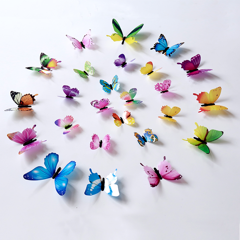 12Pcs/set kids Luminous Wall Sticker Living Room Butterfly for Children Party Decoration Home 3D Stickers Glow In The Dark Toy