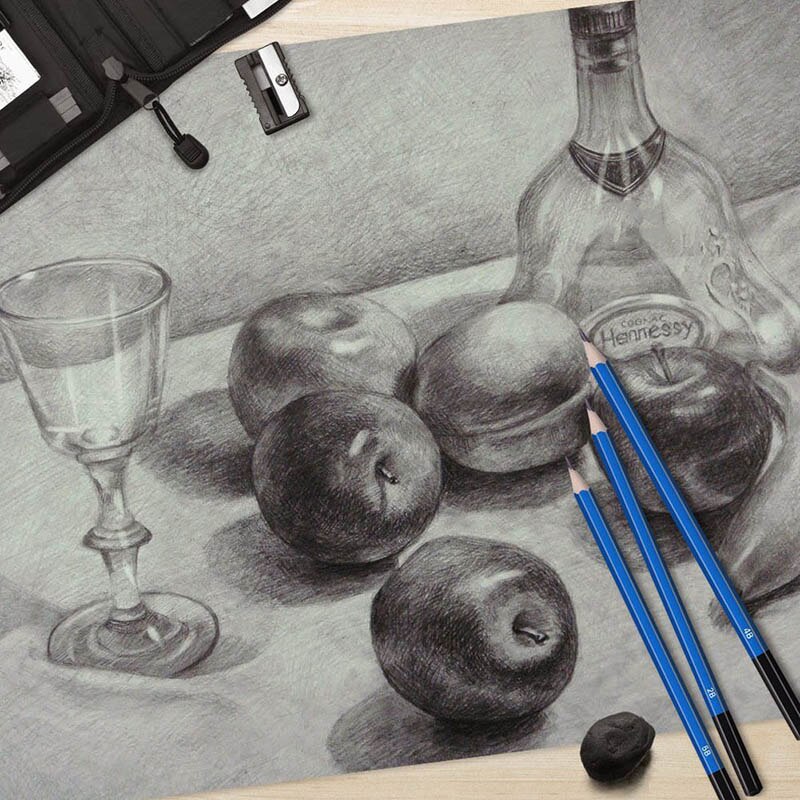 40pcs Set Sketching Pencils Drawing Sketch Kit Graphite For Artist Engineering UY8