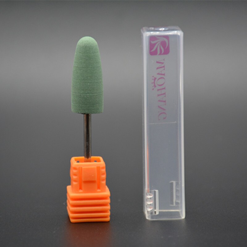 MAOHANG Siliconen Nail Boor Machine Polijstmachine Rubber Remover Manicure Elektrische Frees Griding Buffer File Nail Tool: 1pcs Green