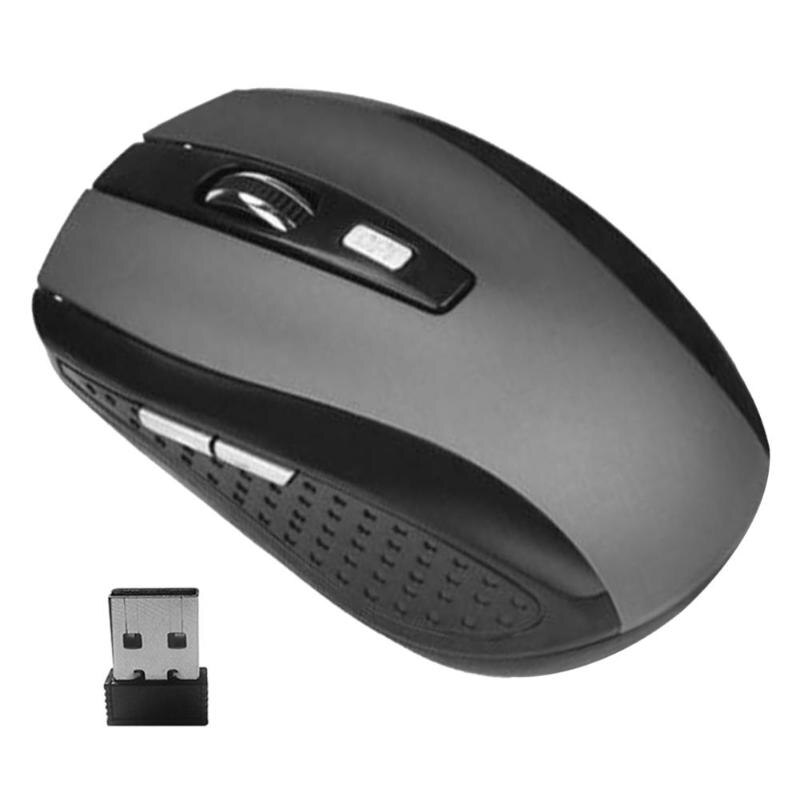 2.4G Draadloze Muis 6 Knoppen 2000DPI Duurzaam Optische Computer Muis Ergonomische Muizen Voor Laptop Universele Computer Randapparatuur: Grijs