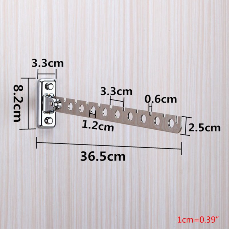 Stainless Steel Folding Wall Mount Hanger Retractable Clothes Drying Rack M68E