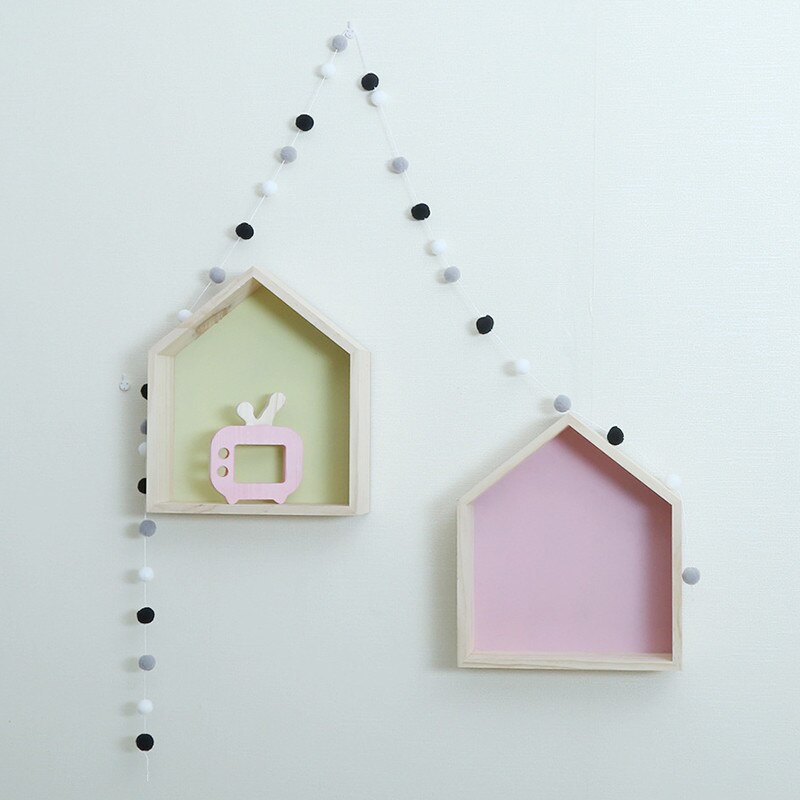 Decoração de quarto infantil artesanal, acessório de decoração de parede colado para bebês: Black