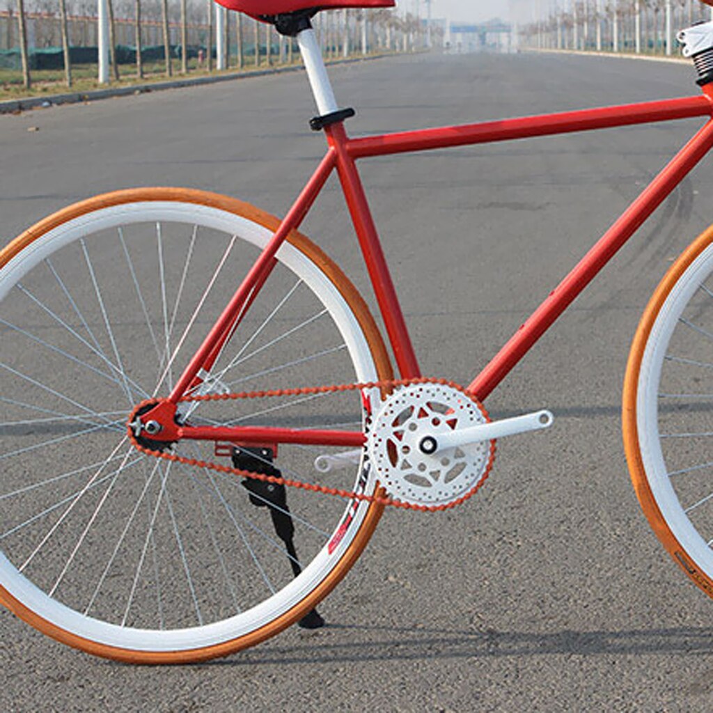 Chaîne de vélo rouge à vitesse unique, 96 maillons, pignon fixe, accessoires de bicyclette, BMX, 1/2 &#39;X 1/8&#39;