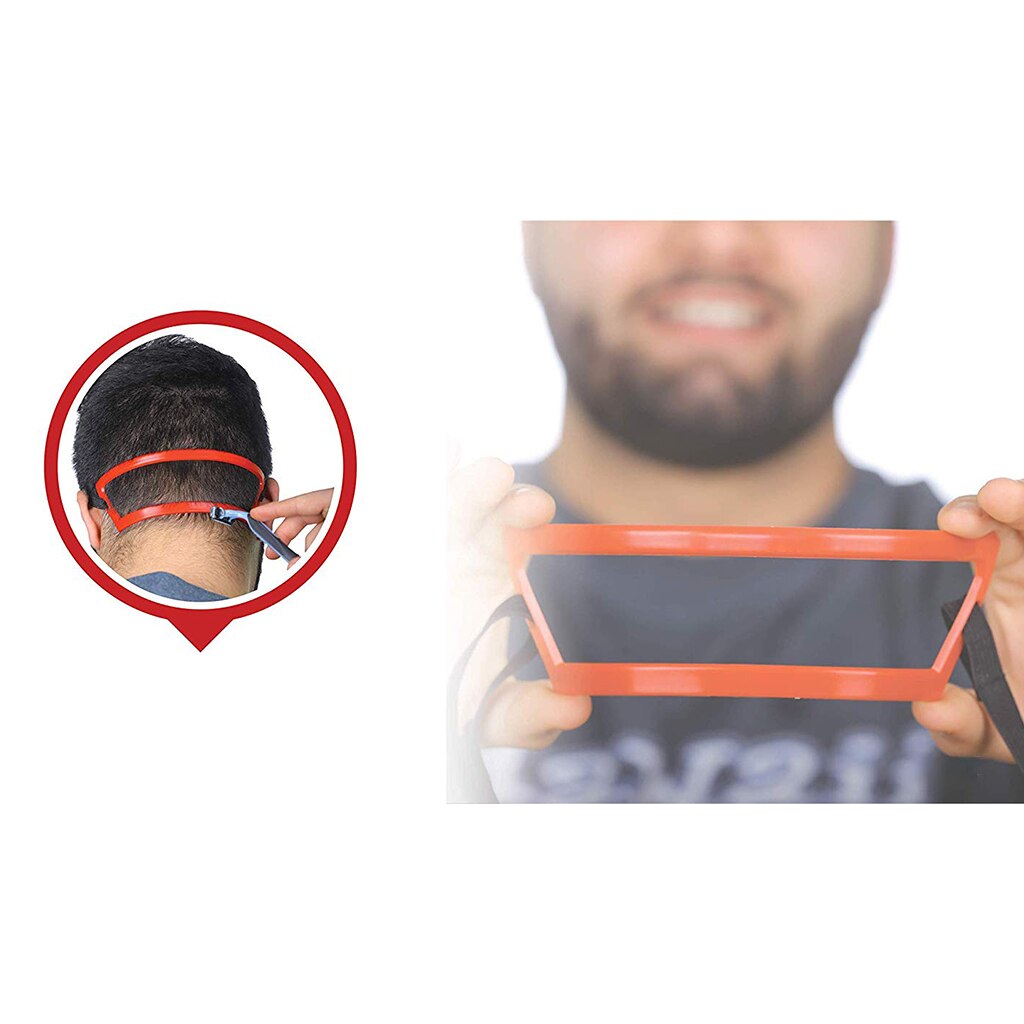 Goatee Template, Beard Shaping Tool Template Shaper Neckline Guide for Lineup & Edging Stencil Styling Goatee
