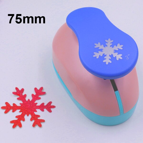 1pc 75mm paper circle cutter paper punch craft perfurador scrapbooking paper punch for kids furador diy puncher: Snowflake