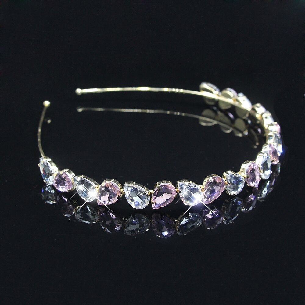 Ainameisi Luxe Strass Hoofdband Water Volledige Crystal Hoofddeksels Mode Hoofdband Bridal Crown Haar Accessoires Sieraden: mixed colors