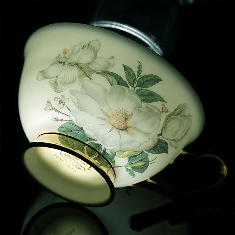 Bone China Kopje Koffie Keramische Kopje Thee Schotel Lepel In Set Creatieve Porselein Espresso Cup Voor 200 Ml, partij Drinkware