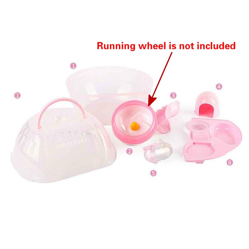 Portable Plastic Mini Hamster Cage Mice Nest Travel Small Animal Carrying Cage Living Habitat House for Small Pet