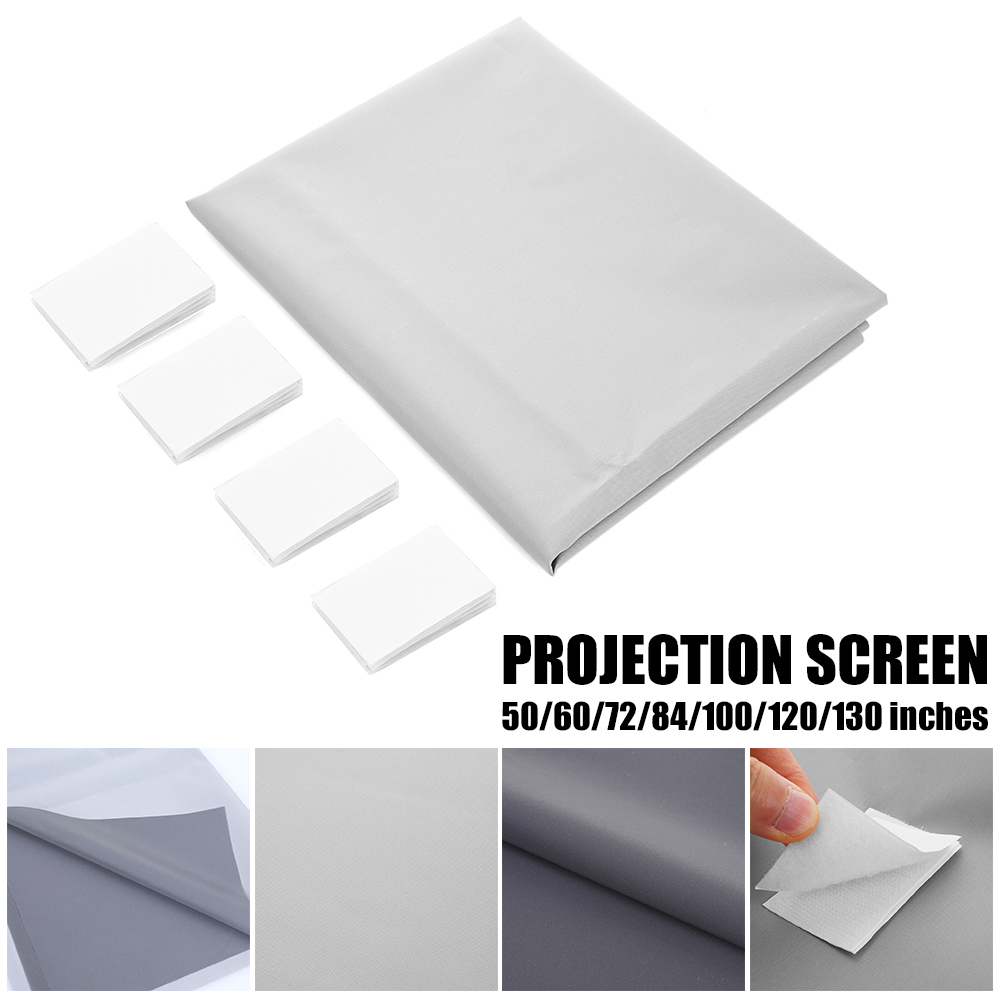 Universal Projector Screen Reflective Enhance Brightness 100/120inch Fabric Cloth Projection Screen Portable for CP600