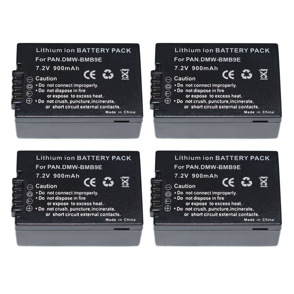 2x DMW-BMB9 BMB9GK BMB9PP Battery for Panasonic Lumix DC-FZ82 DCFZ80 DCFZ82: 4 Battery