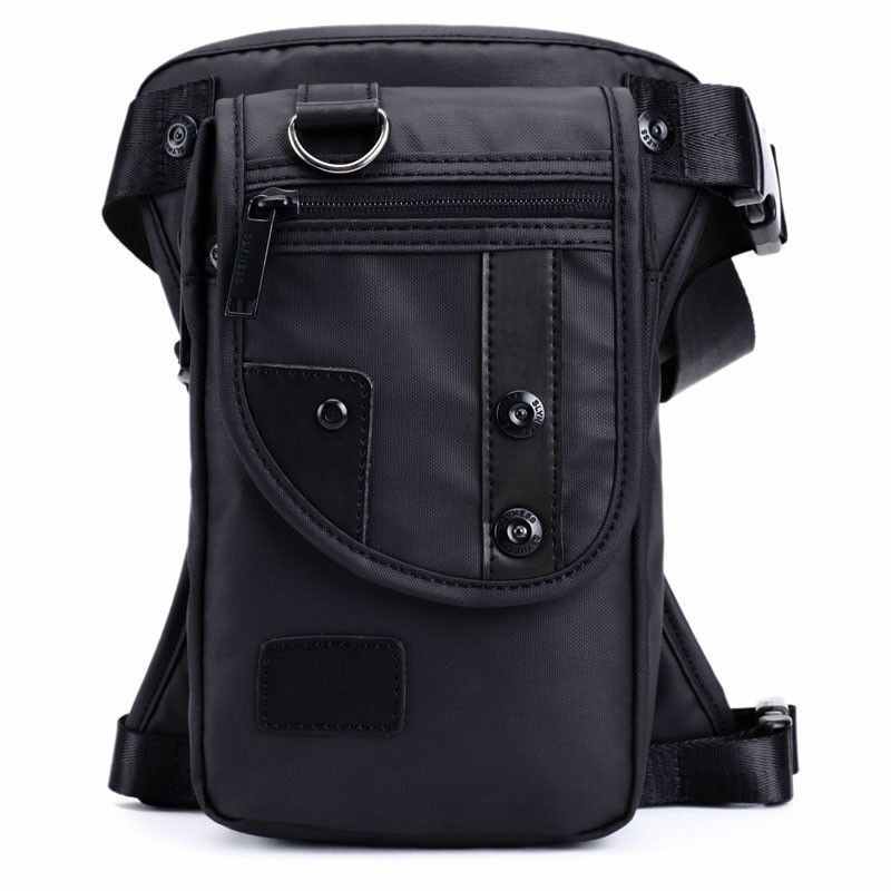 Männer lässig Sport Brust Tasche Einfarbig Mäppchen Bequem Tragbare Laufen draussen Rucksack: Schwarz