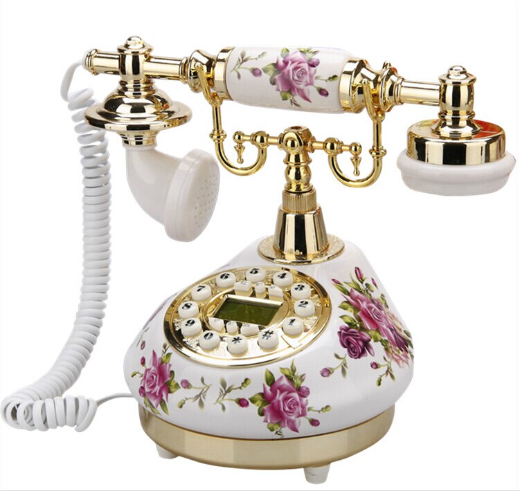 Téléphone rétro vintage Téléphone fixe Style classique Téléphone à
