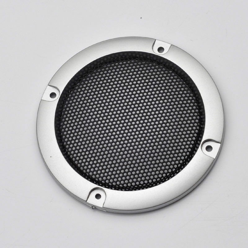 AIYIMA 2pcs 3inch DIY Loudspeakers Protective Cover Nets Speaker Decorative Circle Sound Box Protective Grille: White
