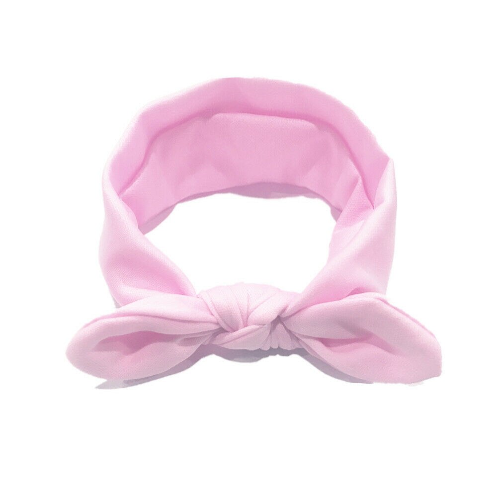 Emmababy Solid Schattige Kinderen Meisje Baby Elastische Doek Peuter Bloem Boog Hoofdband Haarband