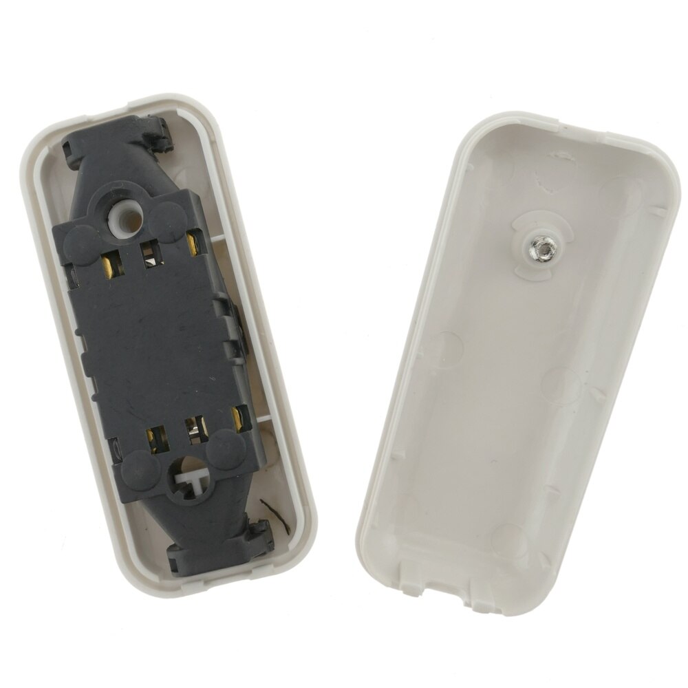 BeMatik - Interruptor pasante aéreo bipolar para lámpara 2A 250V blanco