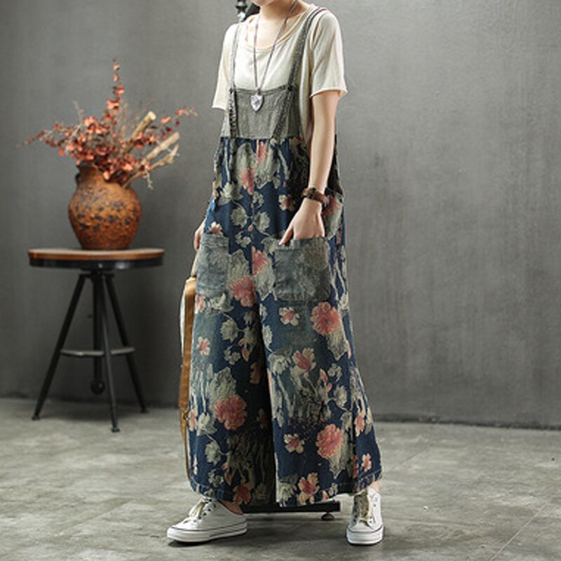 Max Lulu Koreaanse Lente Broek Dames Gedrukt Vintage Overalls Womens Punk Stijl Jeans Vrouwelijke Oversized Broek