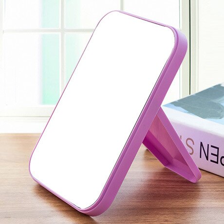 Yksinkertainen suorakulmainen työpöydän hd-työpöydän meikkipeili peili pukeutumispeili taitettava kannettava kosmeettisia peiliä t: Violetti