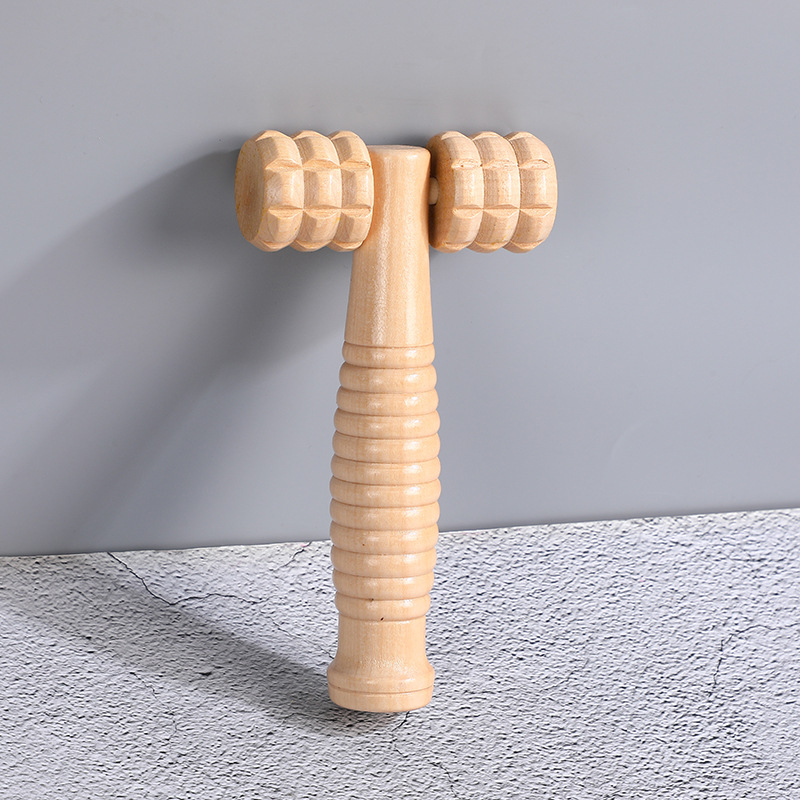 1-teiliges Massageroller-Werkzeug aus Holz, manuelles Massagegerät aus Holz, Rückenmassageroller aus Holz für Nacken, Bein, Rücken, tiefes Gewebe, Muskelmassagegerät