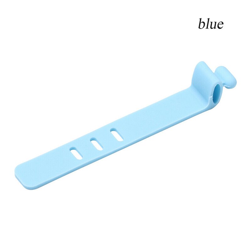5pc reisetilbehør silikagelkabel oppruller øretelefonbeskytter usb-telefonholder tilbehørspakke arrangører: Blå