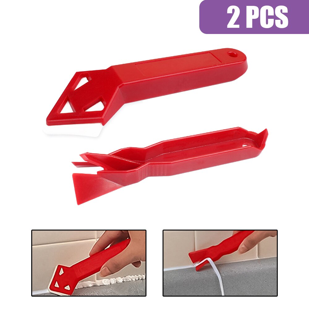 Kit de herramientas para calafateo de silicona 5 en 1 para eliminar calafateo, boquilla de sellado, espátula multifunción