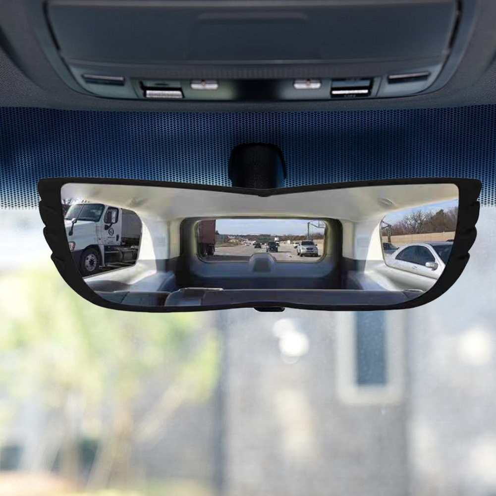 Buet bakspejl til blindvinkel vidvinkel hd-glas vidvinkelspejl ovalt formet indvendigt spejl til suv, varevogn, lastbil