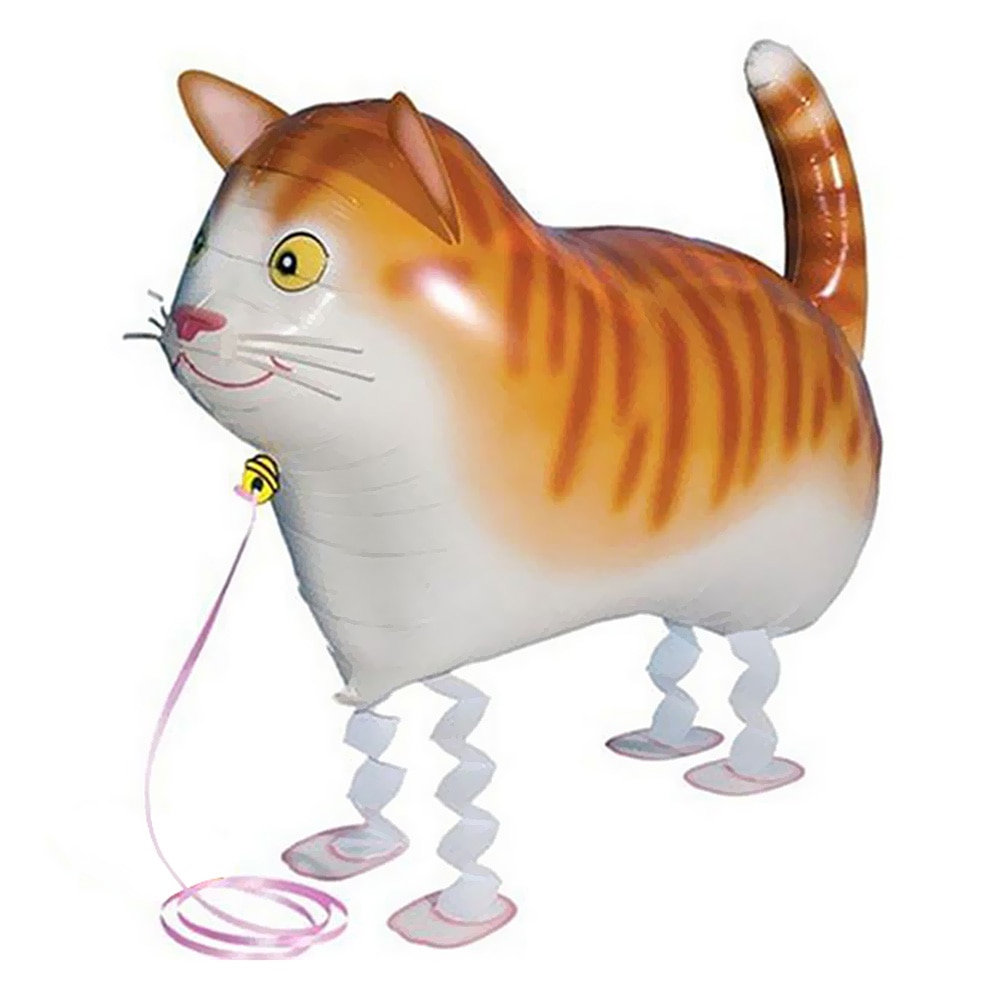 gehen Ballon Haustier Katze freundlicher Spielzeug Aufblasbare Für Weihnachten Folie Nette Reizende Kann Wiederholt Verwendet Werden, keine Zusätzliche Knoten, Automatische Abdichtung.