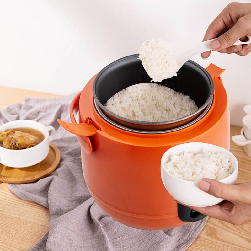 Mini cuiseur à riz et vapeur alimentaire, 220V, Pot de cuisson, chauffage Portable, boîte à Lunch, bouillie pour soupe, cuiseur alimentaire multifonctionnel, 1,2 l