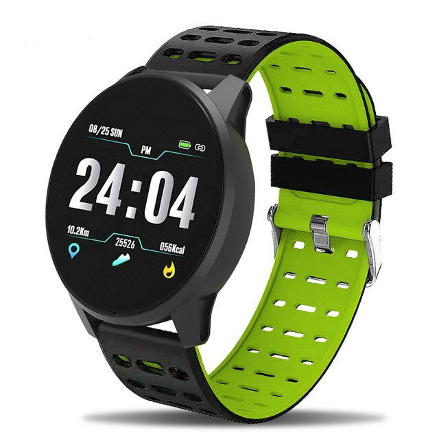 Smart Watch B2 Smart Bracelet Sports Alarm Clock Heart Rate Health Tracker Big Round Screen Smart Band: green
