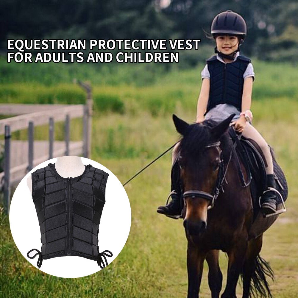 Unisex EVA Padded Sports Adult Equestrian Armor Accessory Body Protective Safety Damping Vest Horse Riding Eventer Children